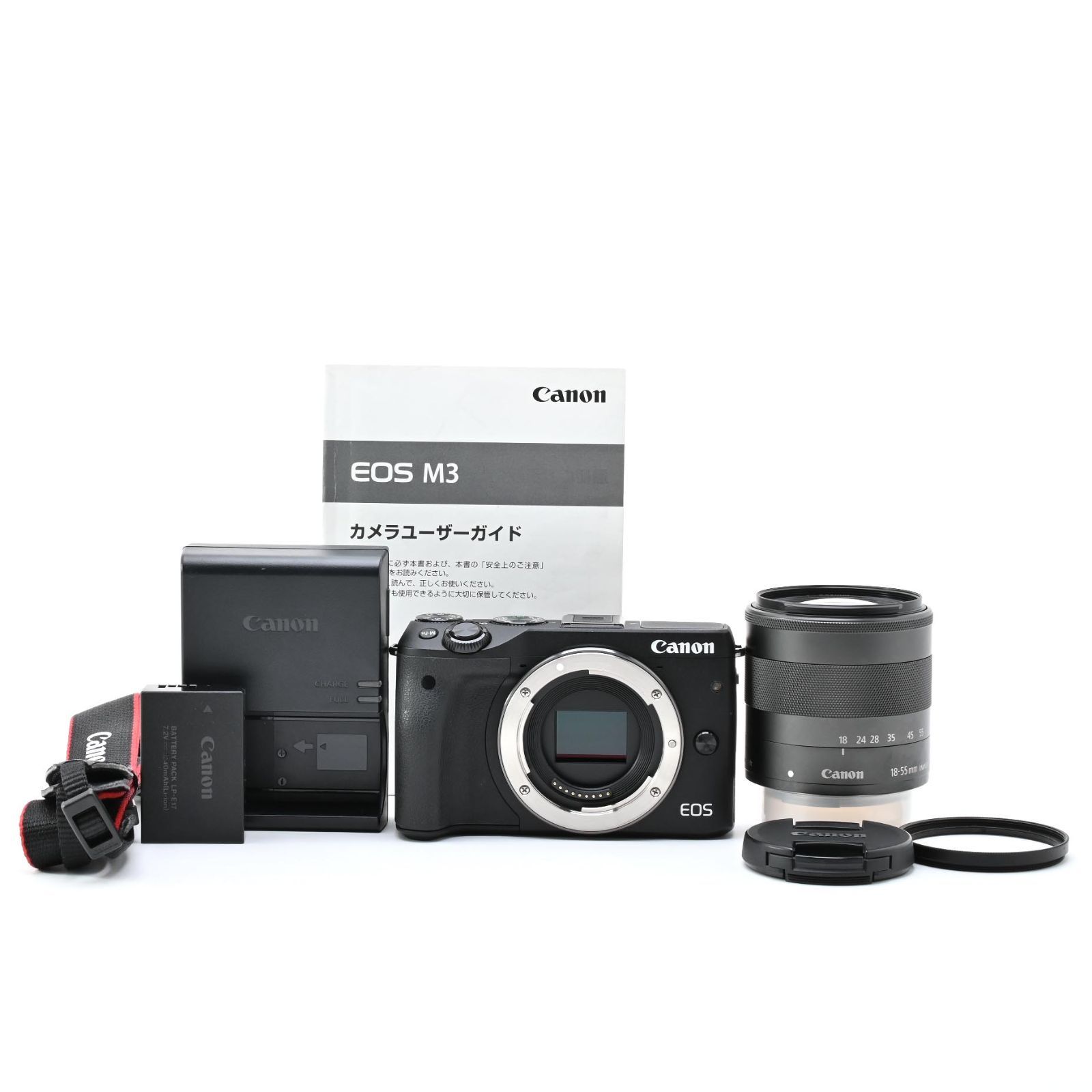【美品】 CANON EOS M3 レンズキット ブラック EF-M 18-55mm