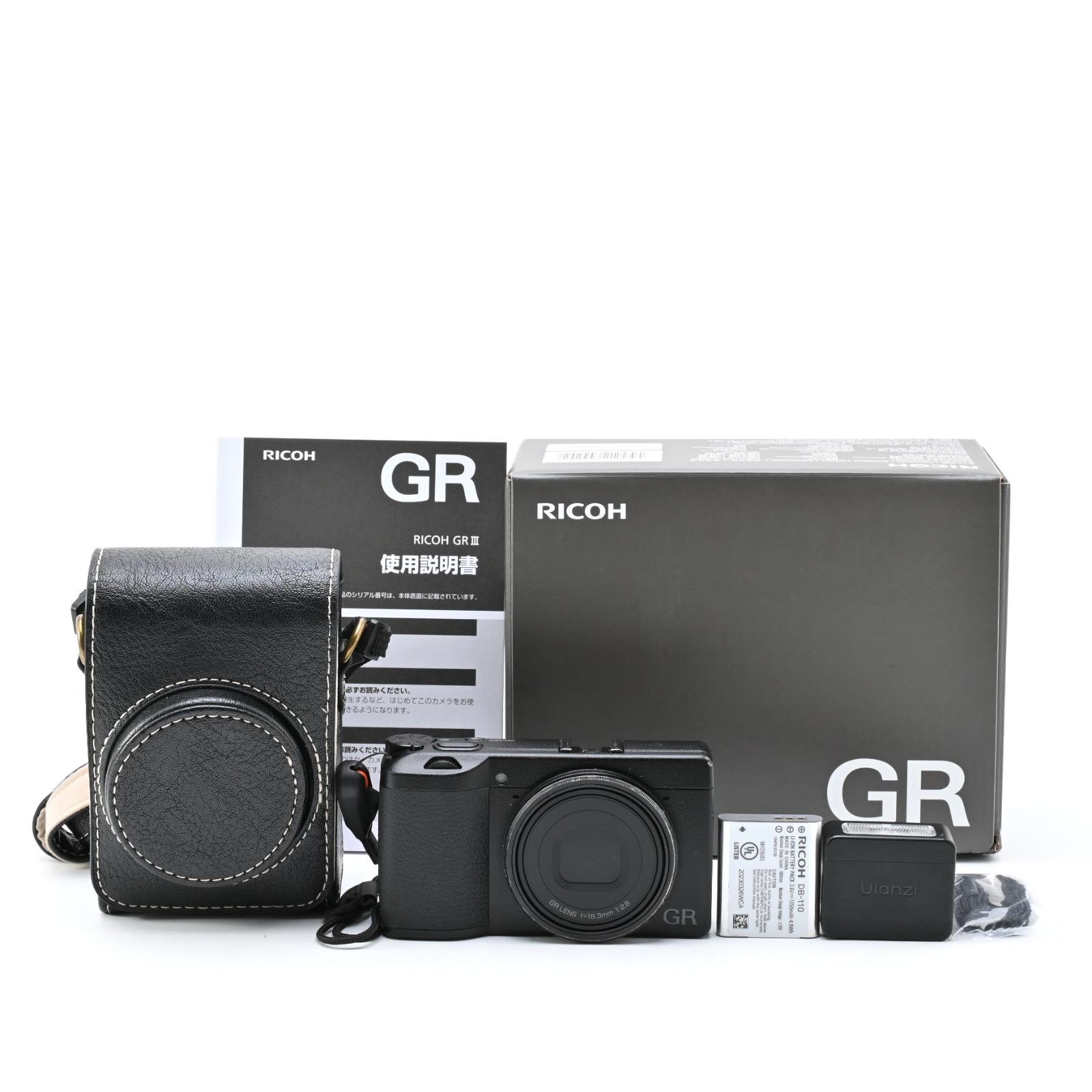 【極美品・ショット数1409】RICOH GR III 本体 箱あり 良品・ショット数 386回、箱、カメラケース、フラッシュ付き】 RICOH