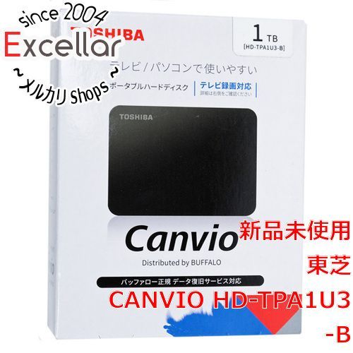 [bn:9] TOSHIBA　PortableHD CANVIO　HD-TPA1U3-B　ブラック　1TB
