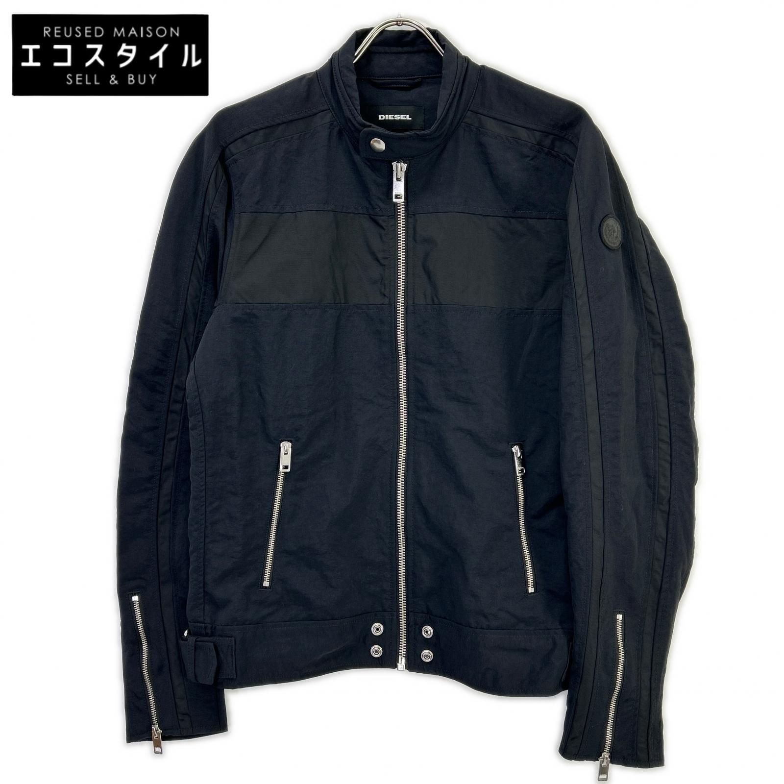DIESEL　ディーゼル　ブラック ライダースジャケット　L