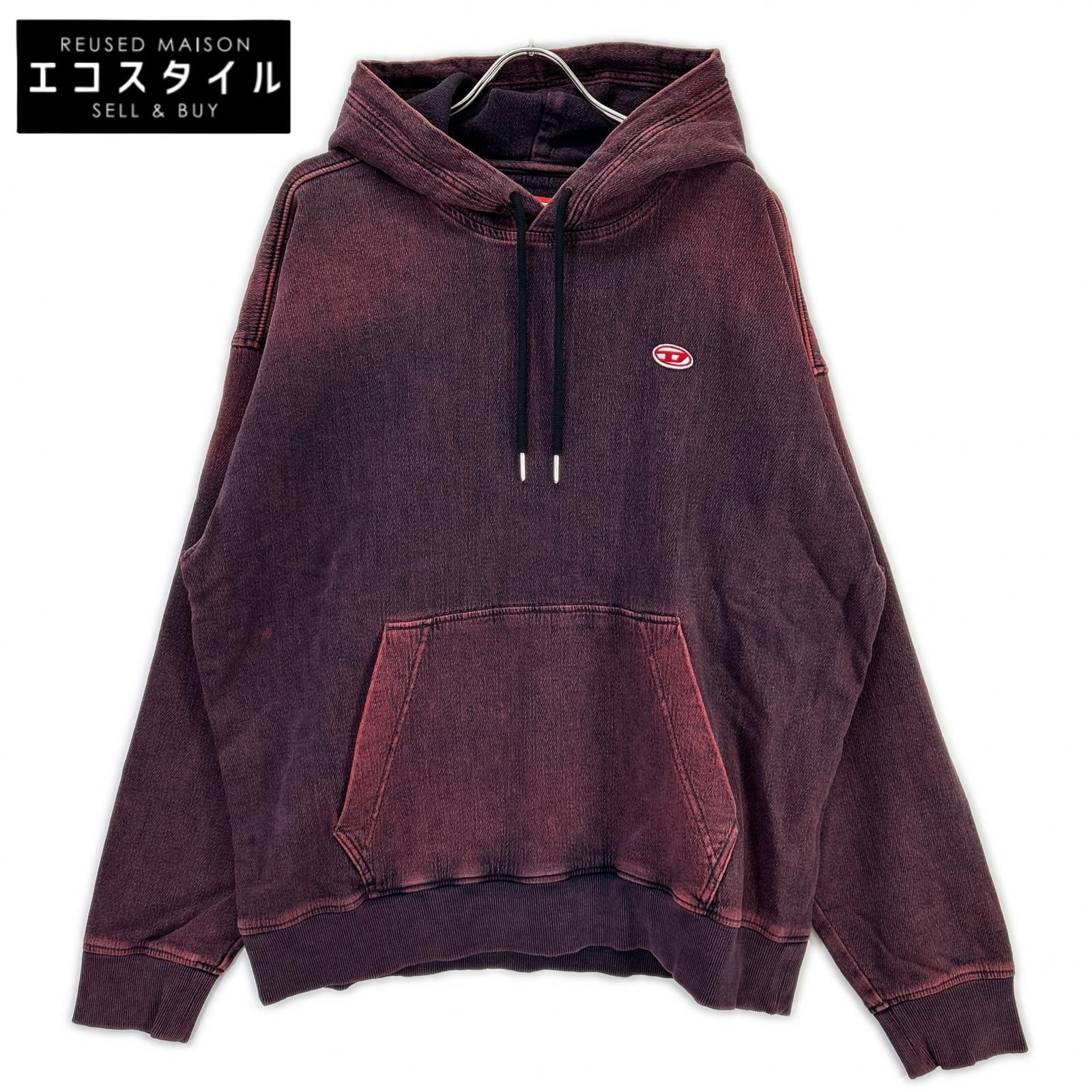 DIESEL　ディーゼル　レッド デニム D-UM-RIB-NE パーカー　L