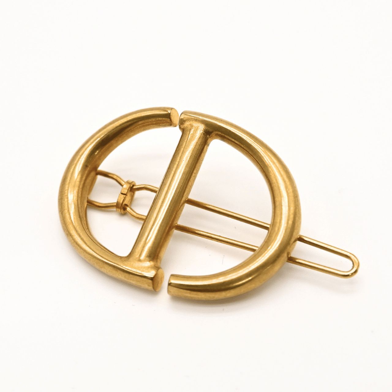 Christian Dior ディオール ヘアピン CDロゴ クリップ ゴールドカラー系 ヘアアクセサリー NAVY HAIR CLIP (30504)