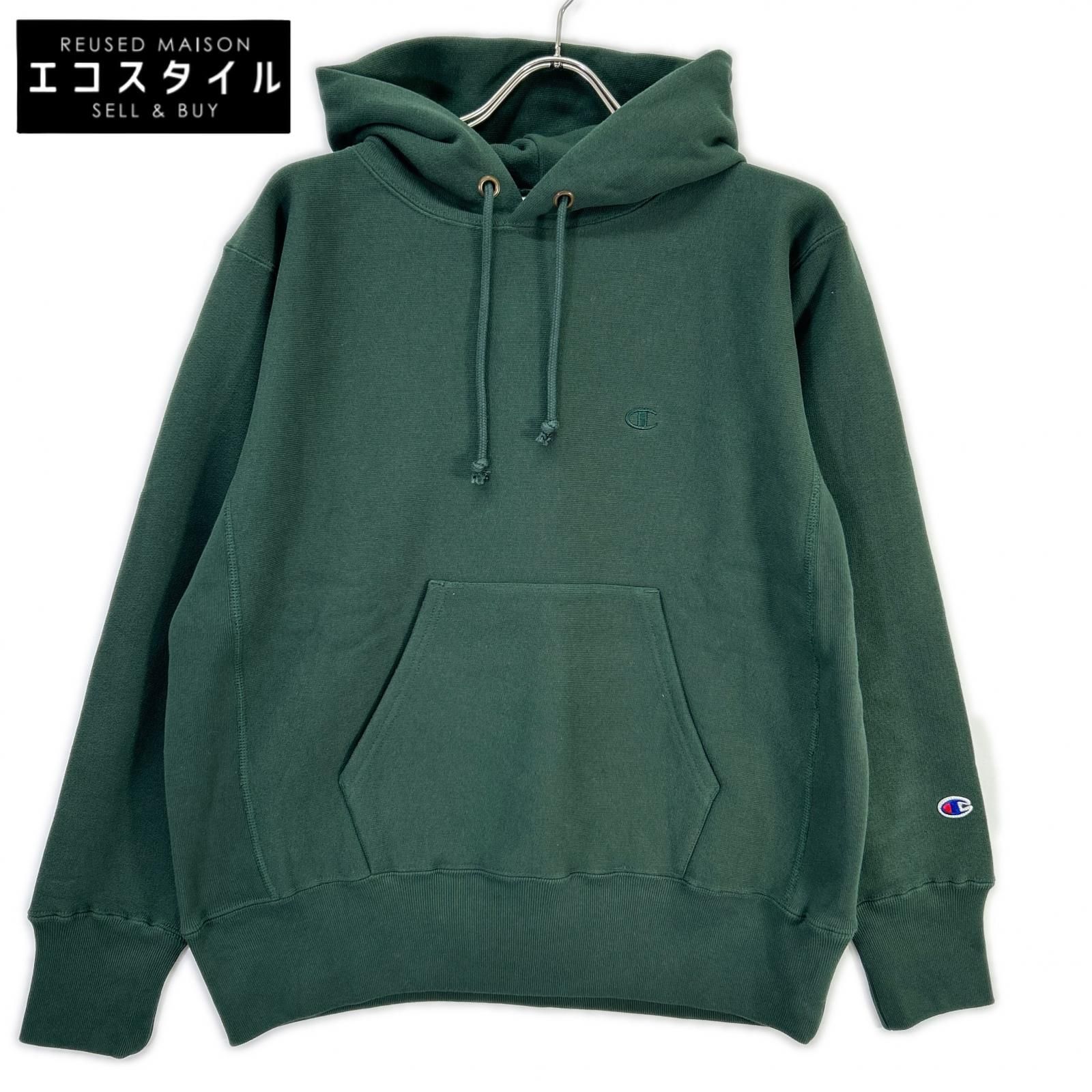 Champion　チャンピオン　ロンハーマン別注 グリーン プルオーバー フーディー　M