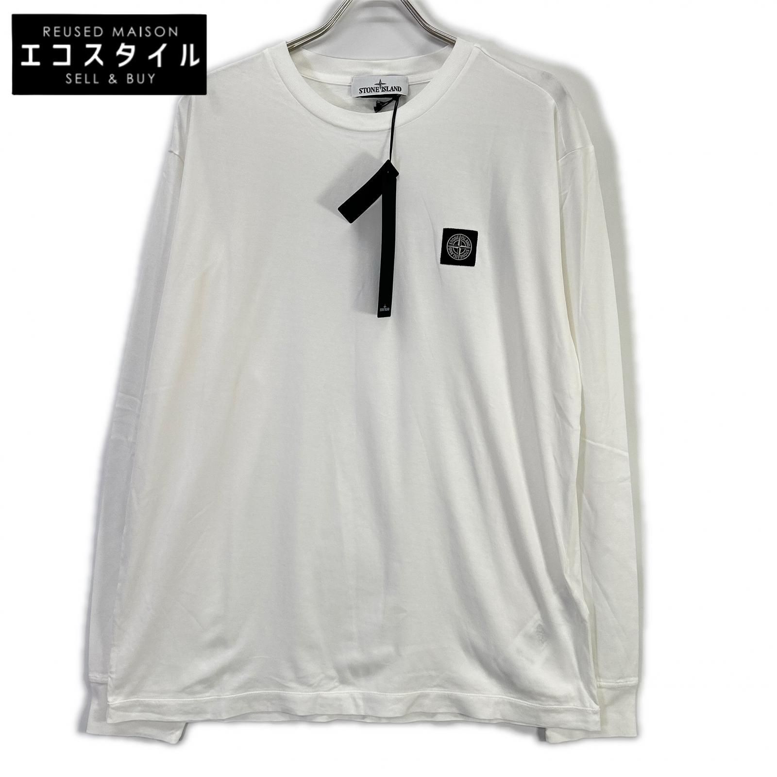 STONE ISLAND　ストーンアイランド　791522713 ホワイト カットソー クルーネックTシャツ アイコンロゴパッチ　38 15,323円
