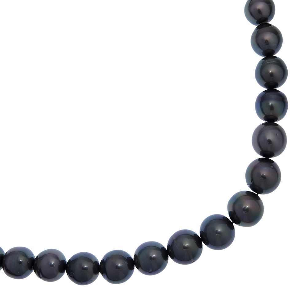 ブラックパール（黒蝶真珠）×シルバー レディース 66g ネックレス