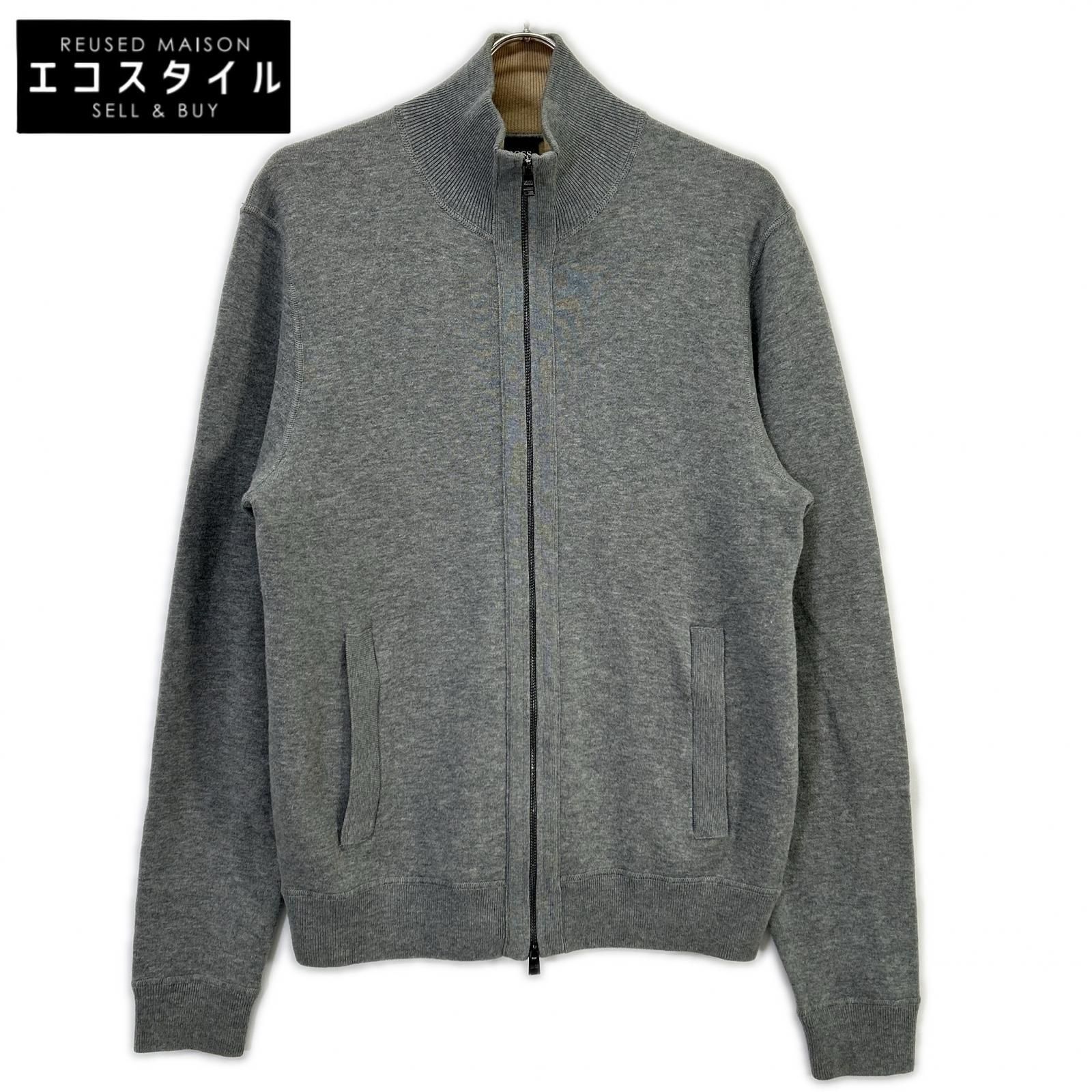 HUGOBOSS　ヒューゴボス　グレー ジップアップ カーディガン　S
