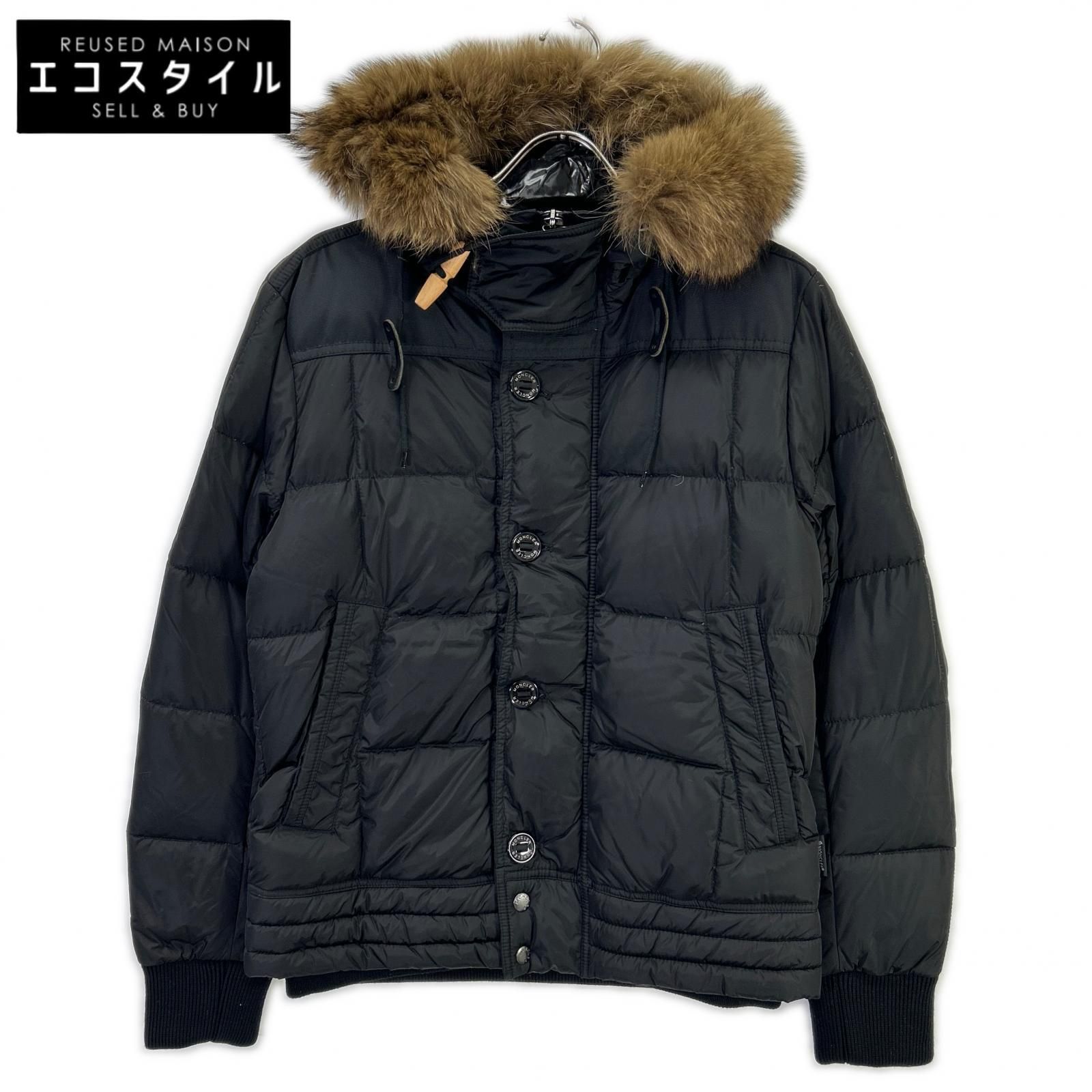 MONCLER　モンクレール　10年製 ブラック RIBERA/リベラ ファー付きフーデットダウンジャケット　1