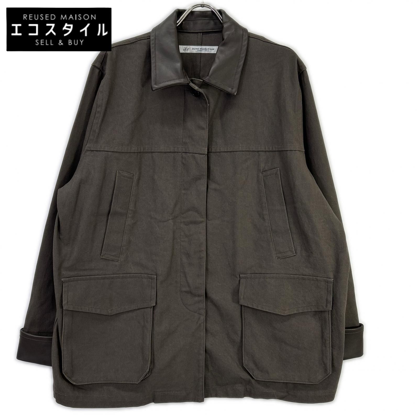 journal standard luxe　ジャーナルスタンダード ラックス　25AW ブラウン レザーカラー ツイル カバーオール 20,269円