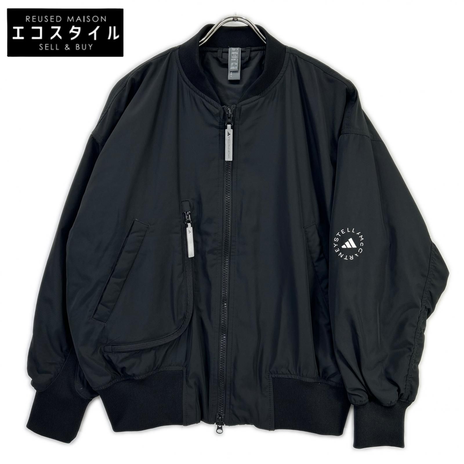 adidas　アディダス　×Stella McCartney ブラック ウーブンボンバージャケット　M