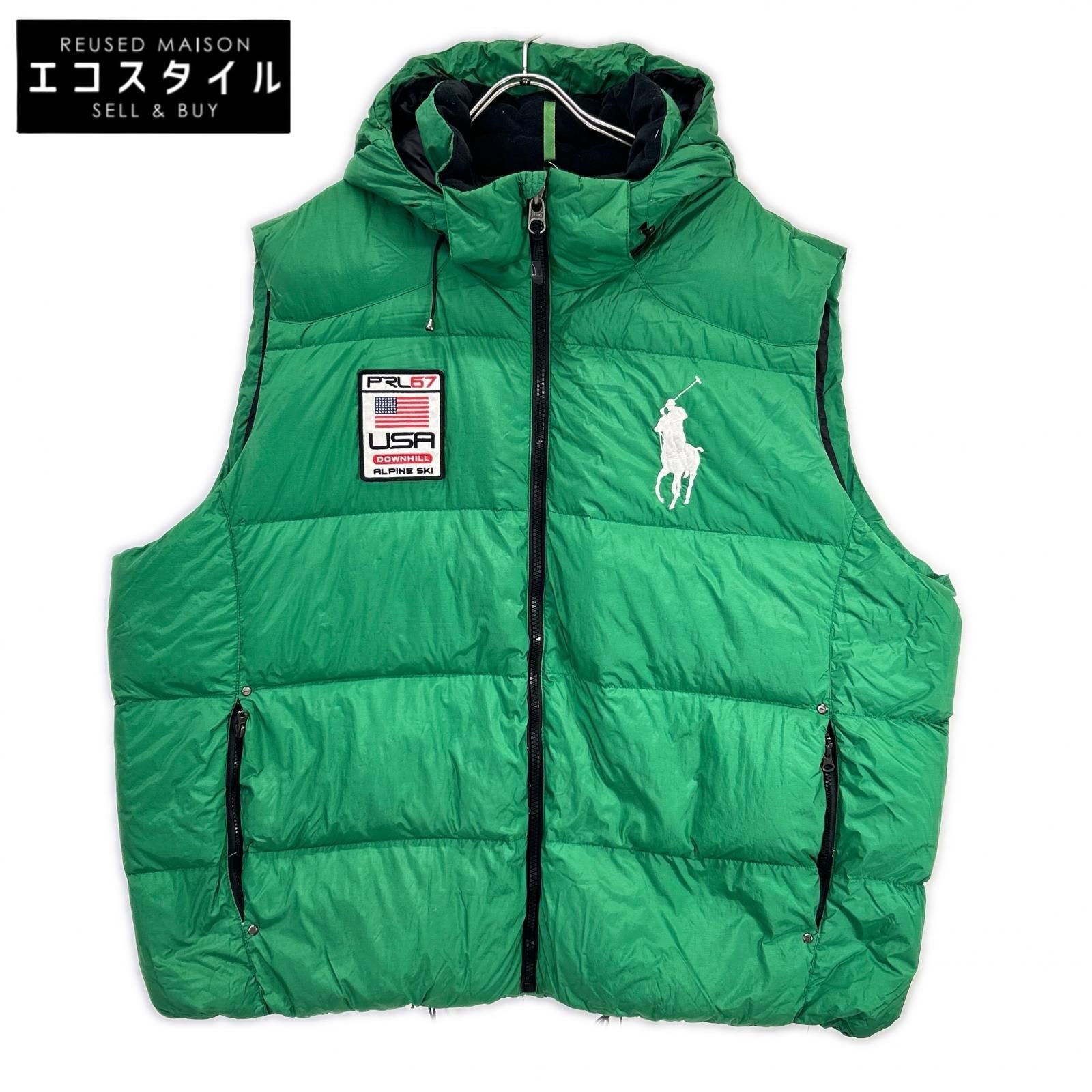 POLObyRalphLauren　ポロラルフローレン　グリーン USA ビックポニー ダウンベスト　4XL　BIG
