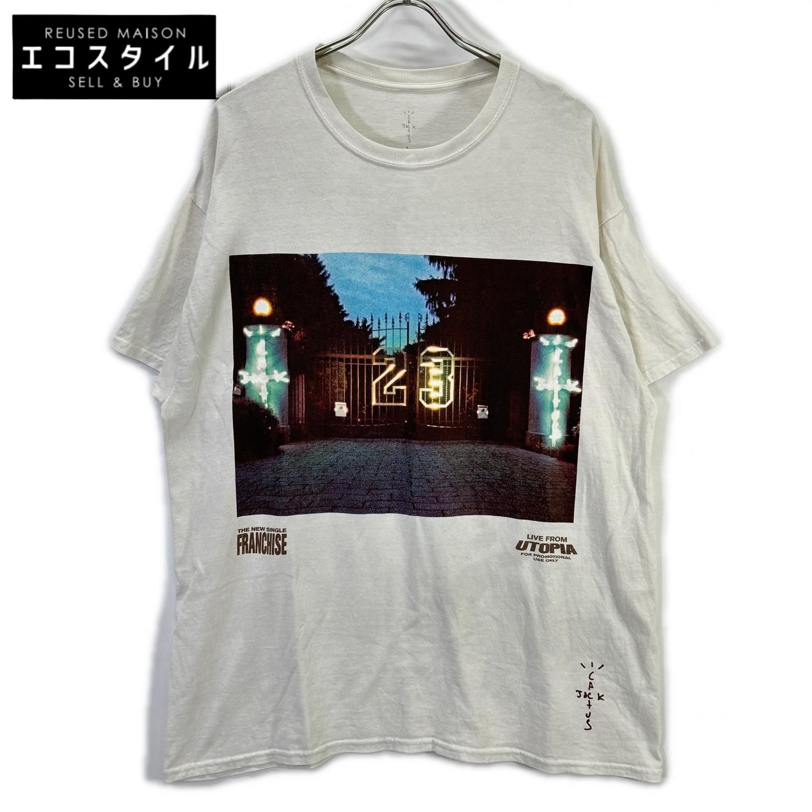 CACTUS JACK　カクタスジャック　ホワイト Gates プリントTシャツ　L