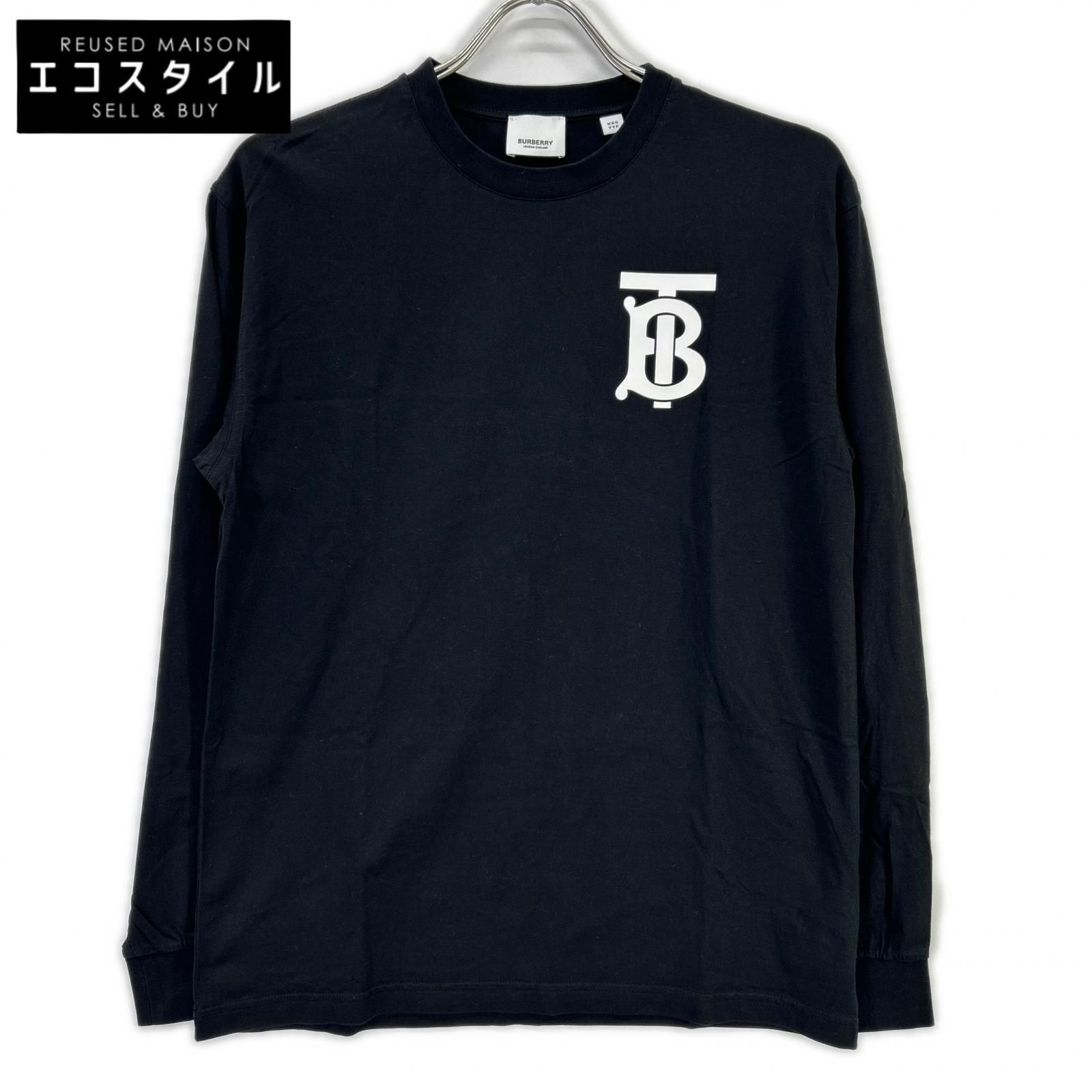 Burberry LONDON　バーバリーロンドン　ブラック TBロゴプリント 長袖Tシャツ　XXS