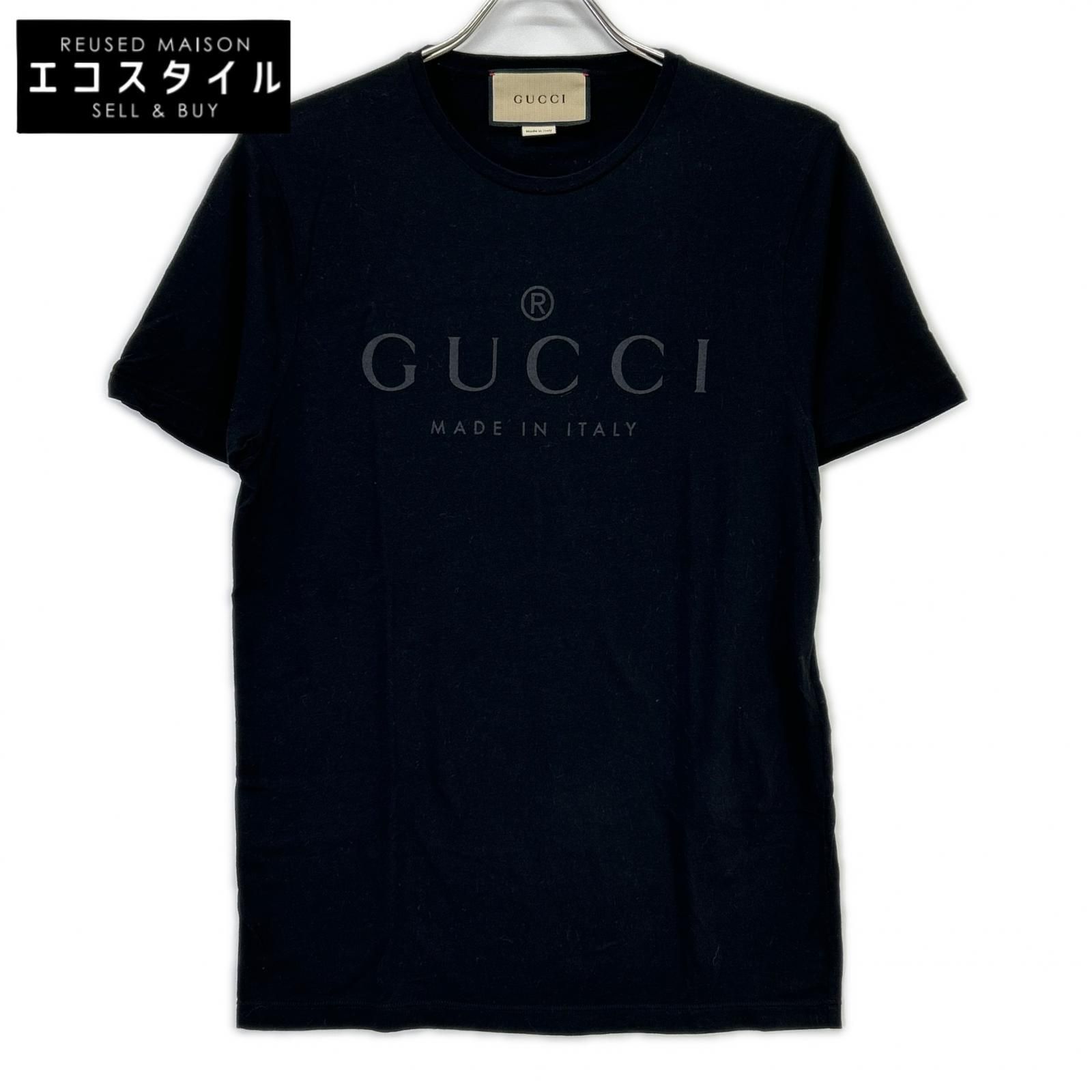 GUCCI　グッチ　ブラック Tonal Brand Logo Tee