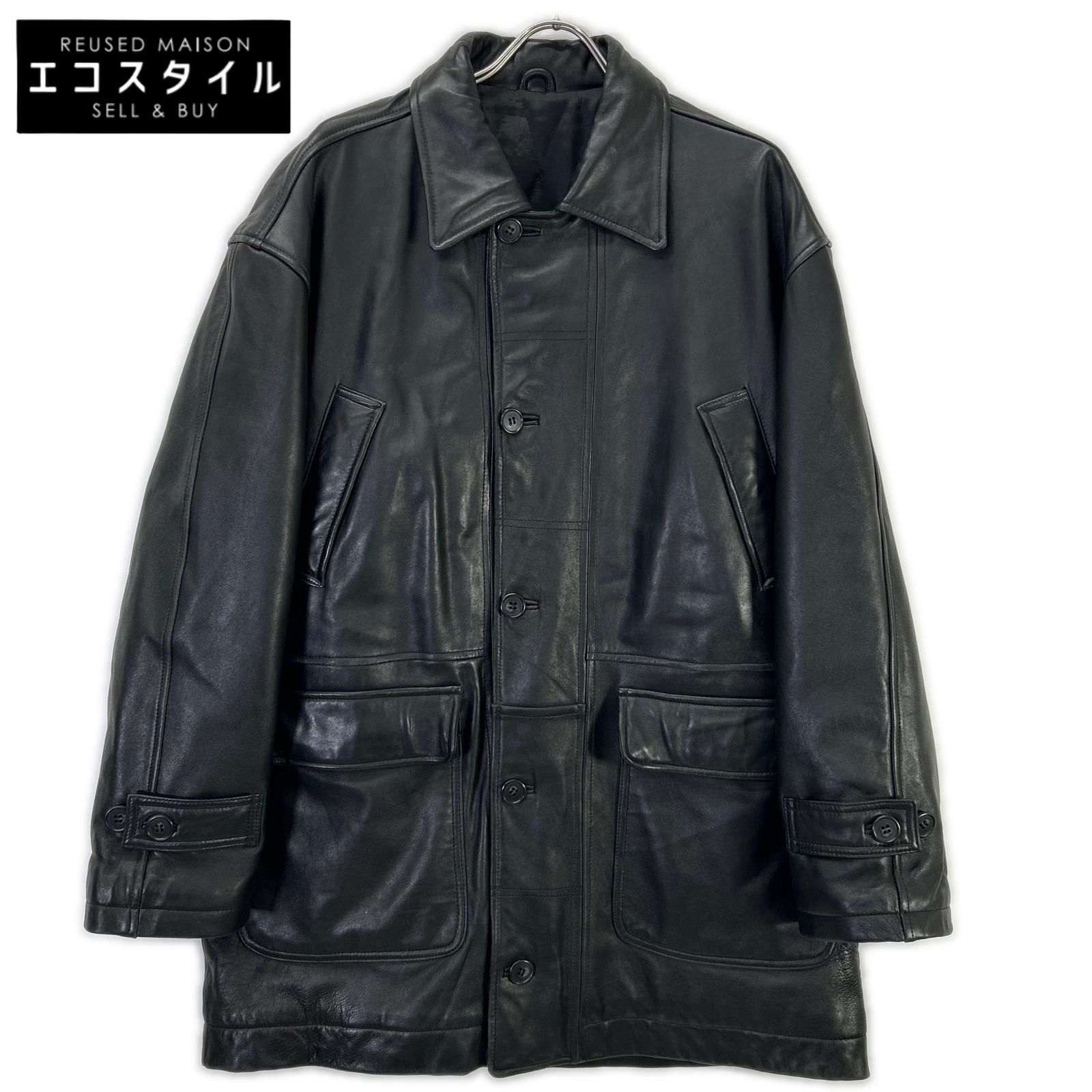 PaulSmith　ポールスミス　477329K 551L ブラック ラムレザージャケット　M