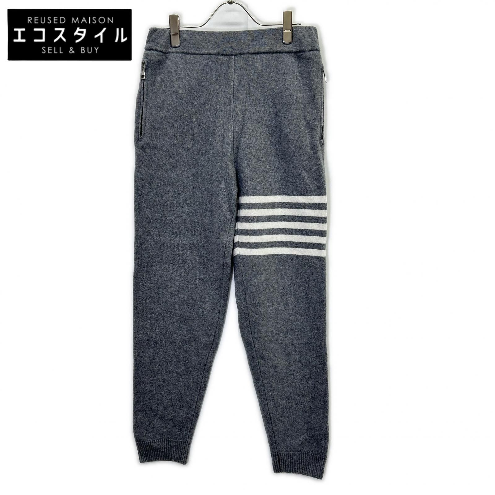 P.M.D.S.(PREMIUM MOOD DENIM SUPERIOR)　ピーエムディーエス　グレー ウールカシミヤ ライン ジョガーパンツ　S