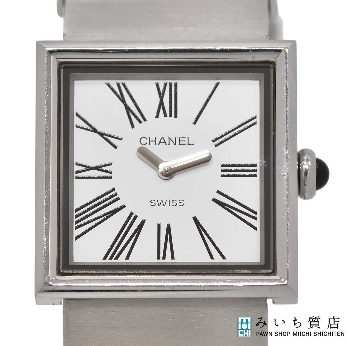 稼働 腕時計 CHANEL シャネル マドモアゼル H0827 QZ 白色文字盤 2026年2月電池交換 H22085