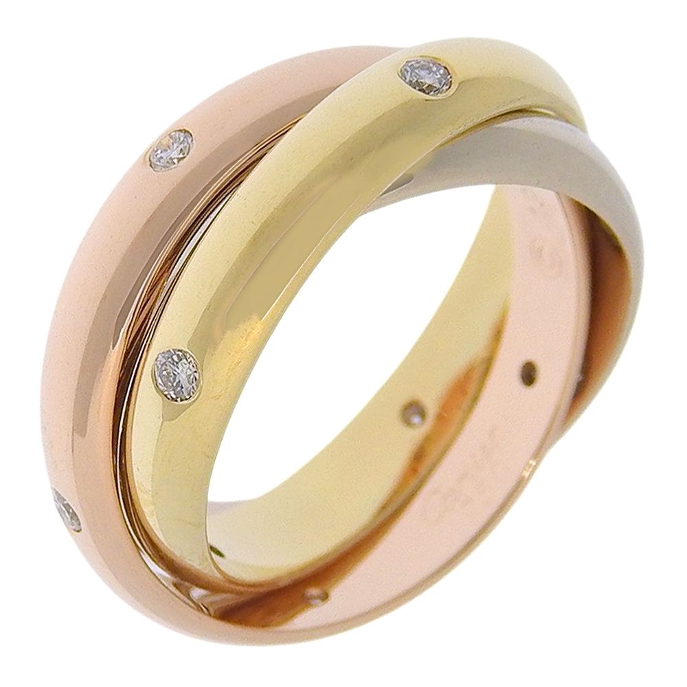 【CARTIER】カルティエ トリニティ コンステレーション K18イエローゴールド×ダイヤモンド 10号 レディース 10.0g リング・指輪