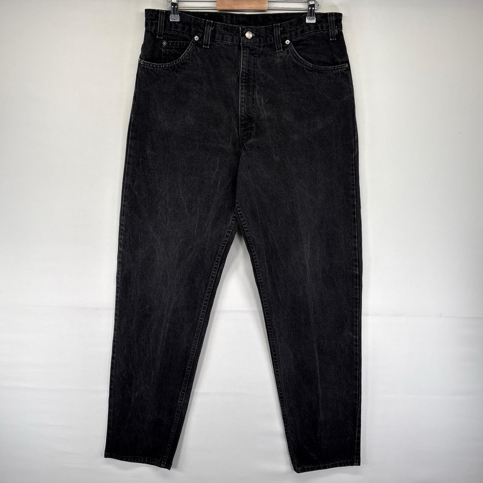 古着 リーバイス Levi's デニム パンツ Gパン 550 テーパード 5ポケット ブラックデニム オレンジタブ W38 L34 ブラック系 メンズ