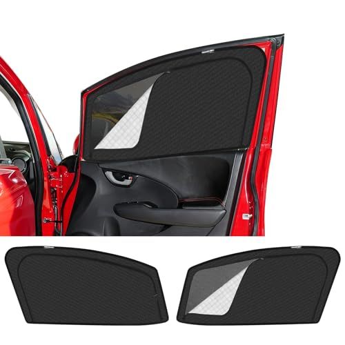 新型 フィット GK3 GK4 GK5 GK6型 GP5 GP6 専用 サンシェード マグネット式 サイド用 車種専用 2in1一体式 カーシェード fit GK系 メッシュカーテン 換気 断熱 日除け メッシュサンシェード 日焼け防止 UV 992584da