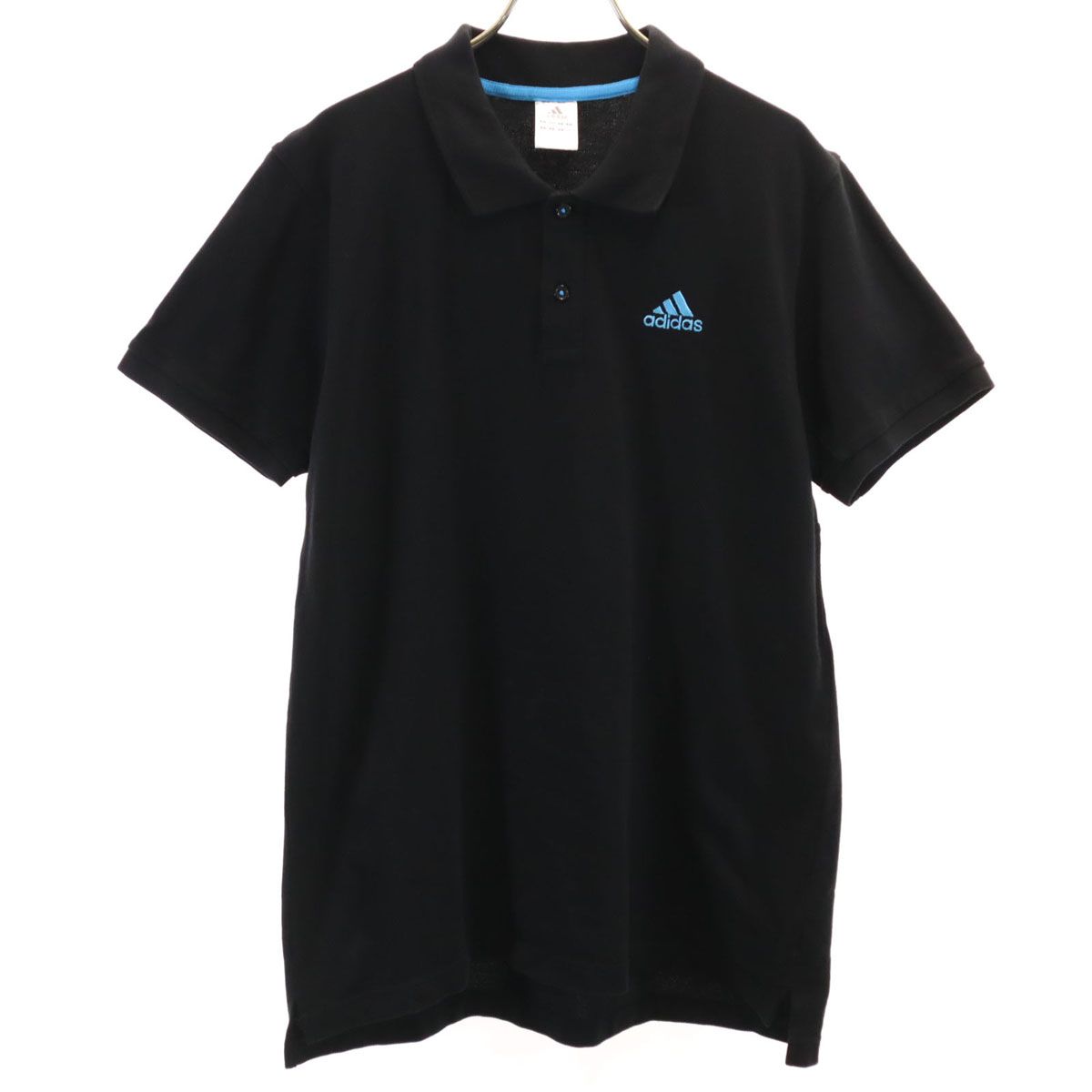 adidas アディダス 半袖 ポロシャツ XO ブラック 鹿の子地