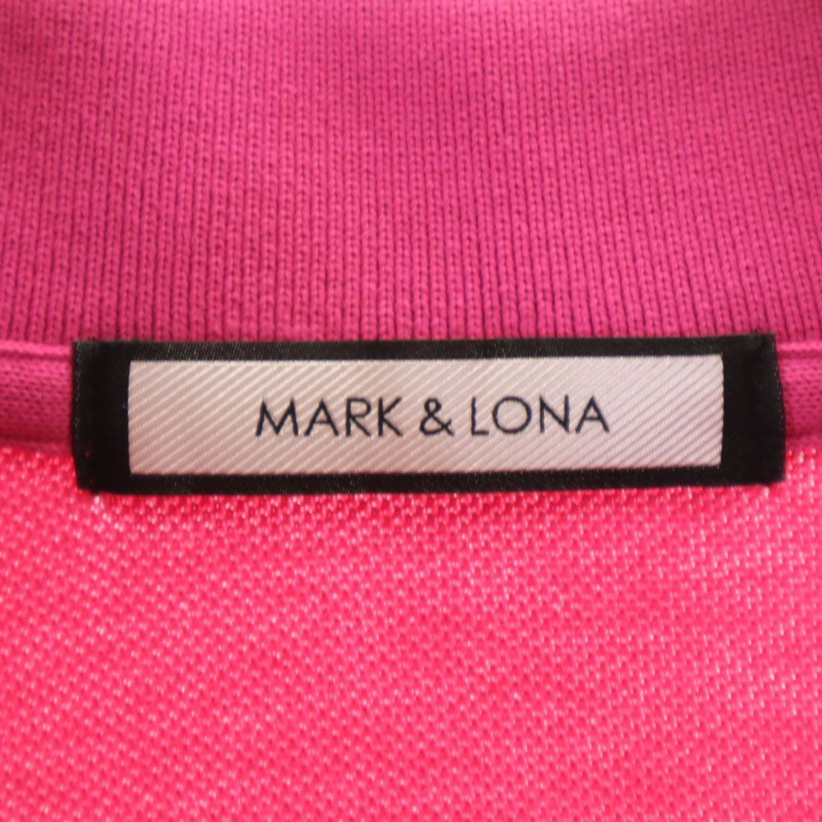 MARK&LONA マークアンドロナ 日本製 半袖 ポロシャツ 50 ピンク 鹿の子