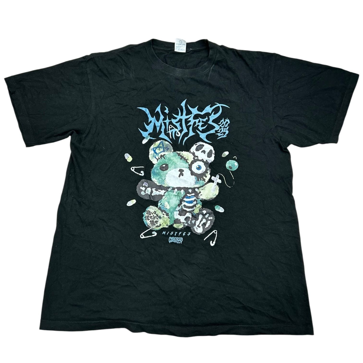 mistFES 2025 オフィシャルTシャツ HYPER CORE ハイパーコアコラボ SICKS BEAR シックスベア ブラック