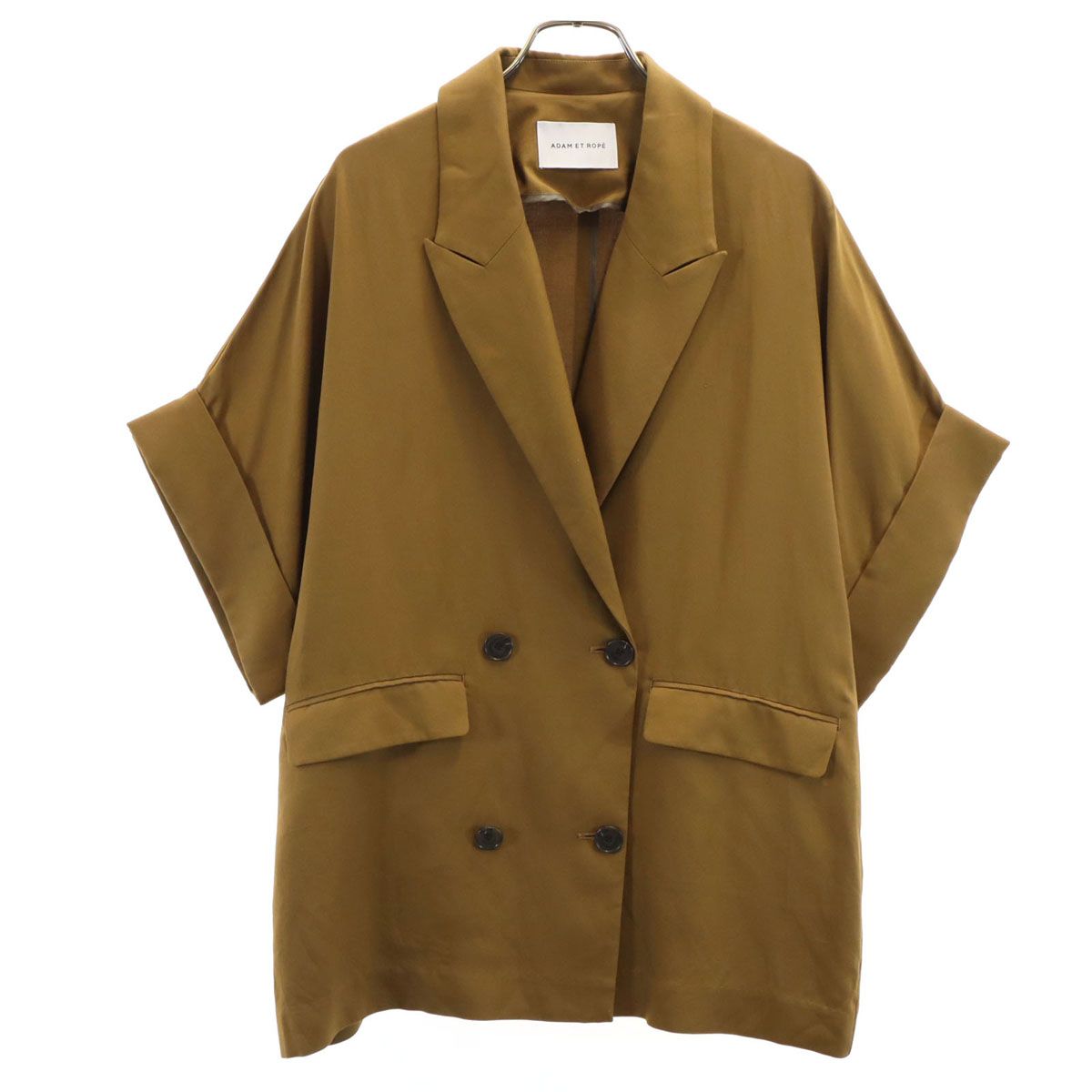 【クリーニング済】アダムエロペ ダブルブレストジャケット 美品 Adam et Rope' アダムエロペ ダブルブレスト ジャケット F