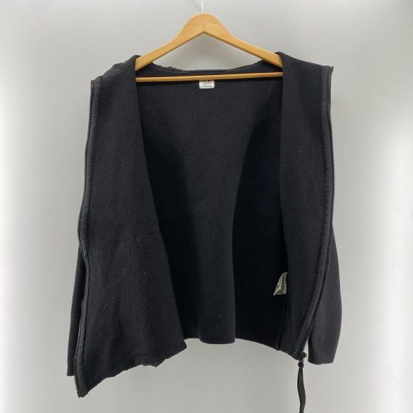 中古】C.P COMPANY 00AW ニット×ナイロン切替 ジップフーディ ブラック