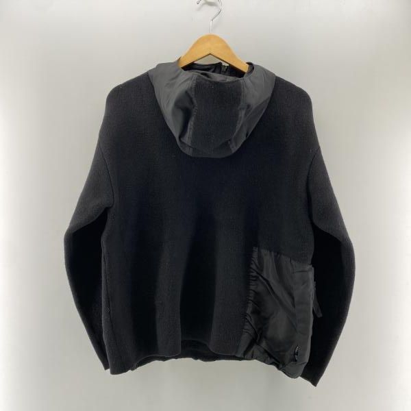 中古】C.P COMPANY 00AW ニット×ナイロン切替 ジップフーディ ブラック