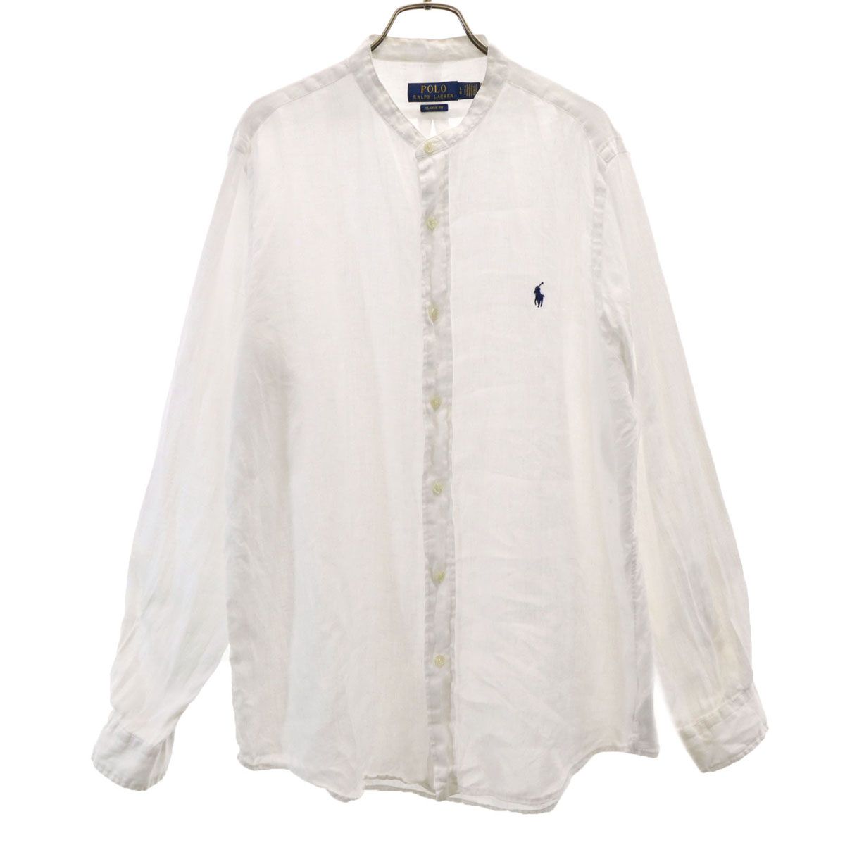 POLO RALPH LAUREN ポロラルフローレン リネン 長袖 バンドカラー