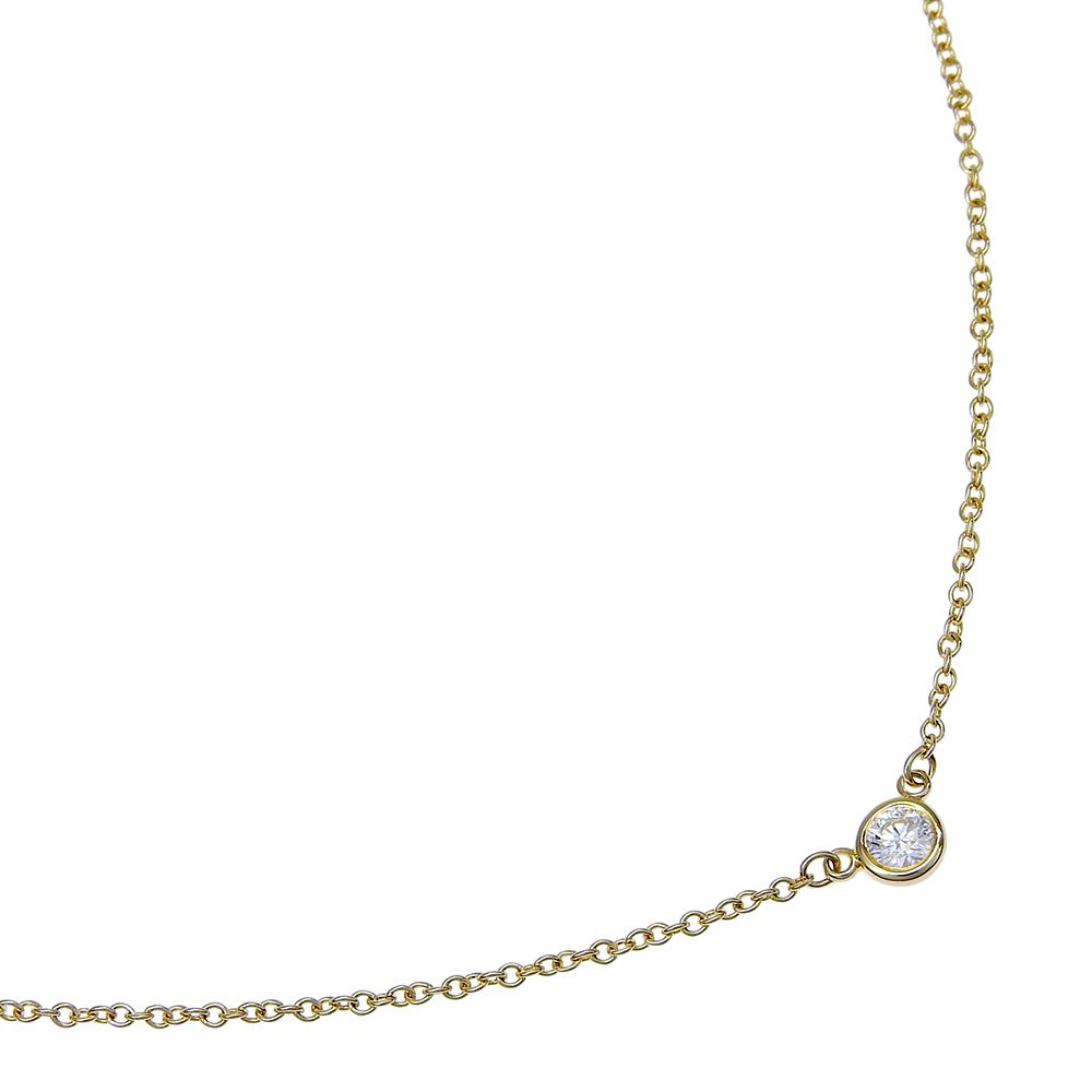 【TIFFANY&Co.】ティファニー バイザヤード K18イエローゴールド×ダイヤモンド レディース 1.7g ネックレス