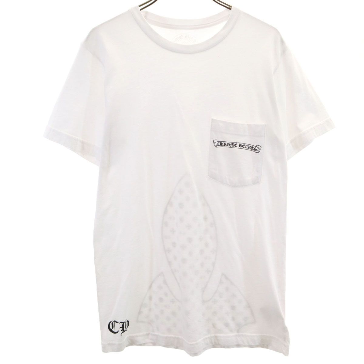 CHROME HEARTS クロムハーツ USA製 半袖 Tシャツ S ホワイト メンズ