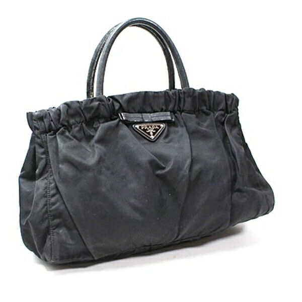 プラダ ナイロン トートバッグ ブラック 三角プレート中古 ABランク PRADA 女性 レディース ショルダーなし