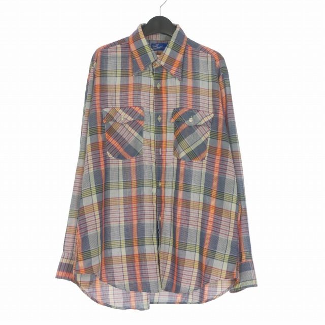 ヴィンテージ VINTAGE ジェーシーペニー JCPenney 70-80's チェック柄 ロングスリーブシャツ 長袖 XL マルチカラー