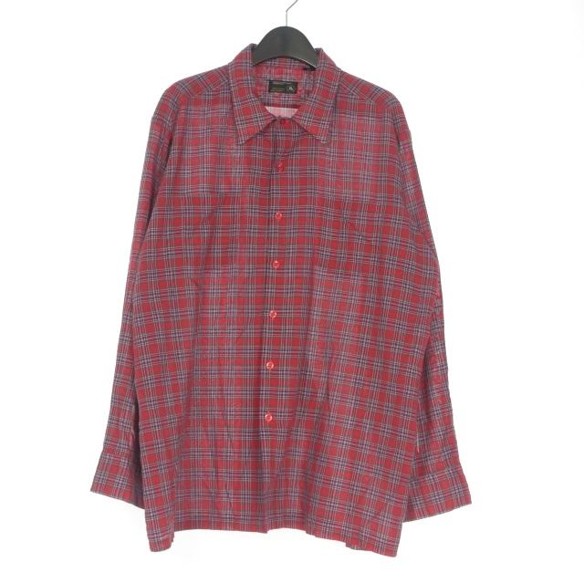 ヴィンテージ VINTAGE ジェーシーペニー JCPenney 70-80's ロングスリーブチェックシャツ 長袖 XL レッド 赤