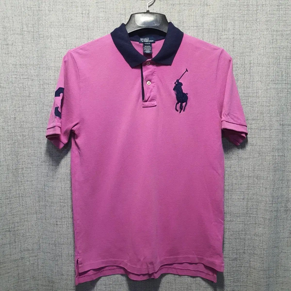 ポロ ラルフローレン ピンク ビックポニー 半袖 カラーTシャツ L