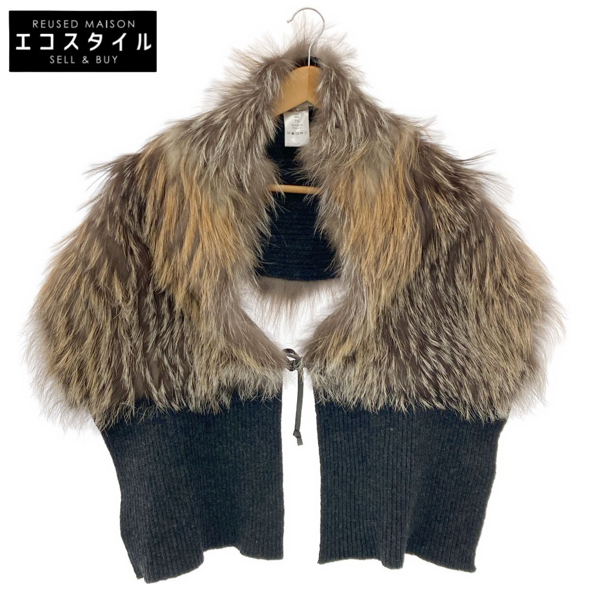 Chloe ケープ　ニット　マフラー Chloe クロエ フォックスファー ニット マフラー/ティペット - メルカリ