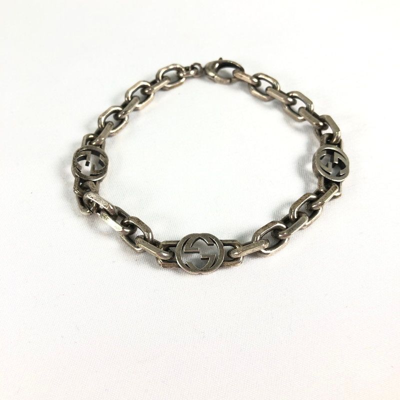 【中古品】 GUCCI グッチ インターロッキングG チェーン ブレスレット アクセサリー 【192-260625-sm-01-otoh】