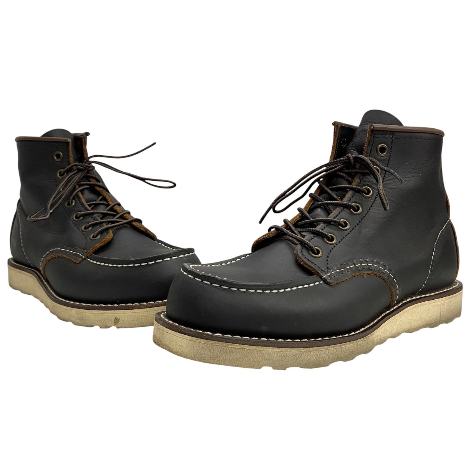 レッドウィング RED WING 6-inch Classic Moc 茶芯 8849 7.5D メンズ靴 ブーツ ワーク ブラック 25.5cmサイズ 201-shoes1836 VB