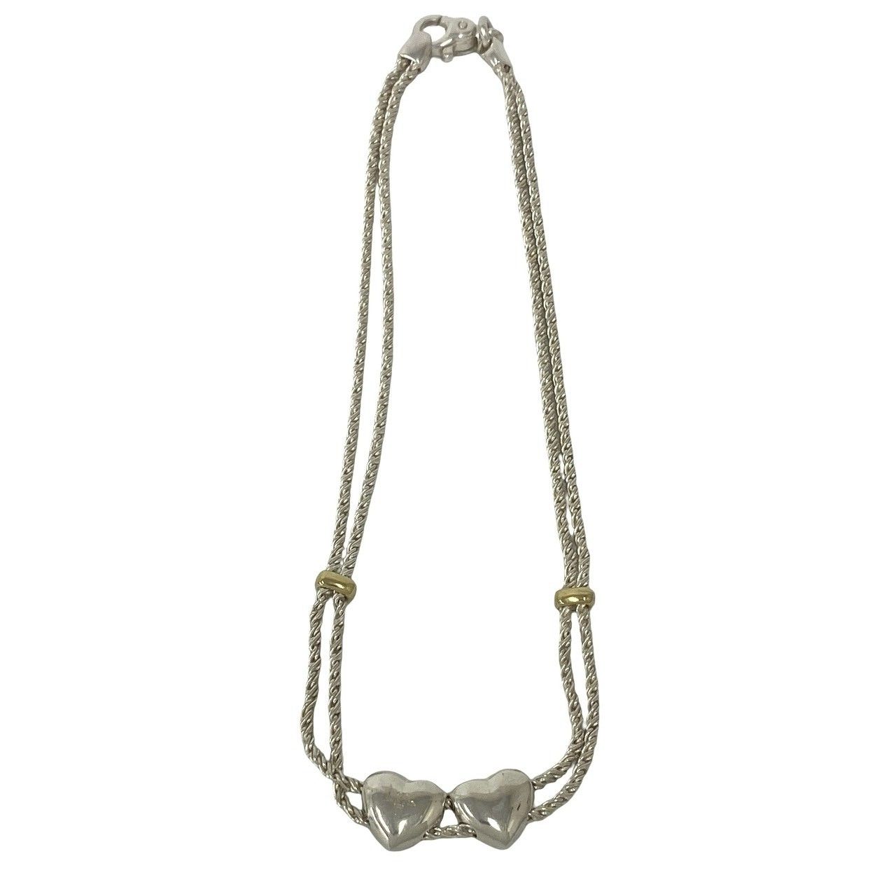 極 美品 袋付 TIFFANY&Co. ティファニー ダブルロープ ハート