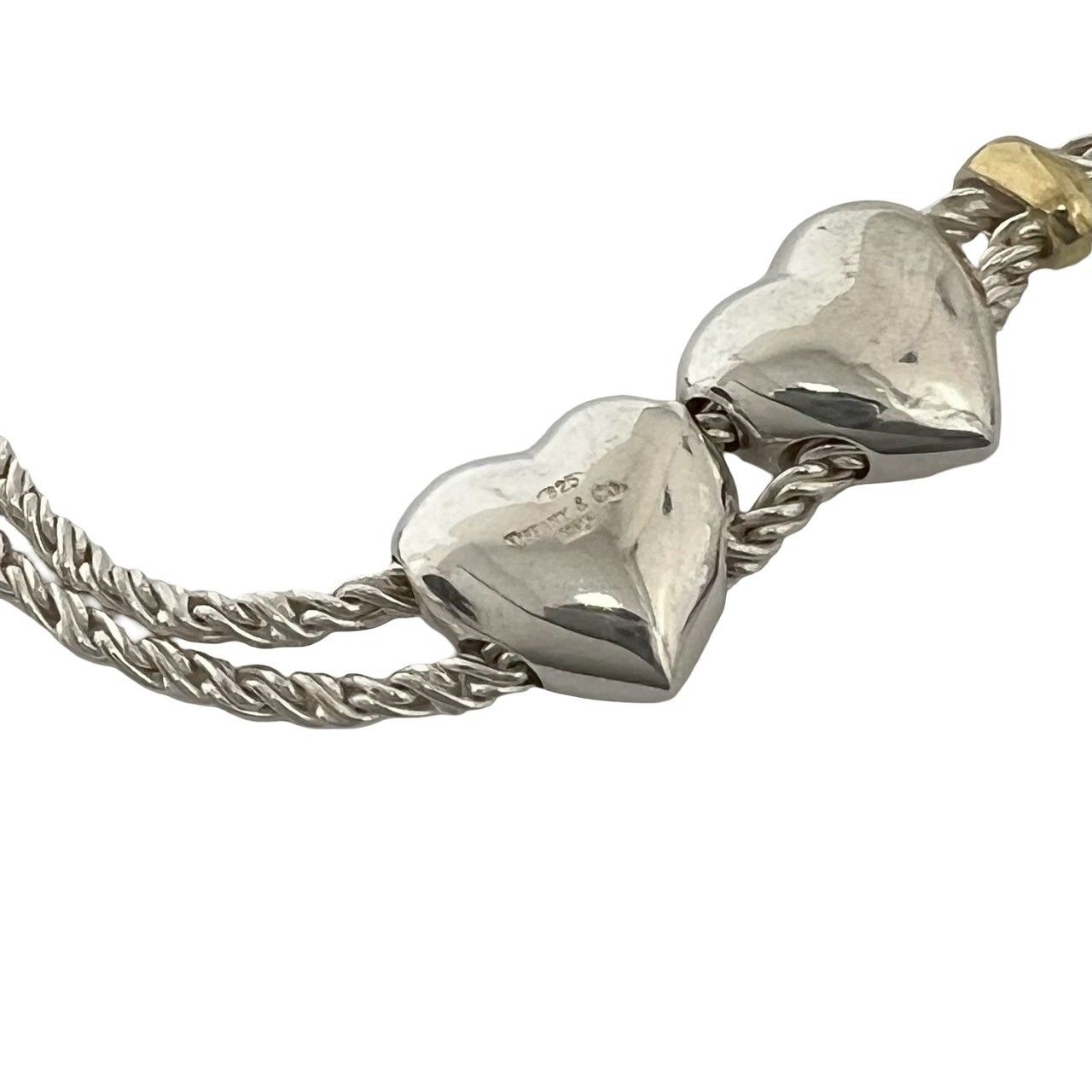 極 美品 袋付 TIFFANY&Co. ティファニー ダブルロープ ハート
