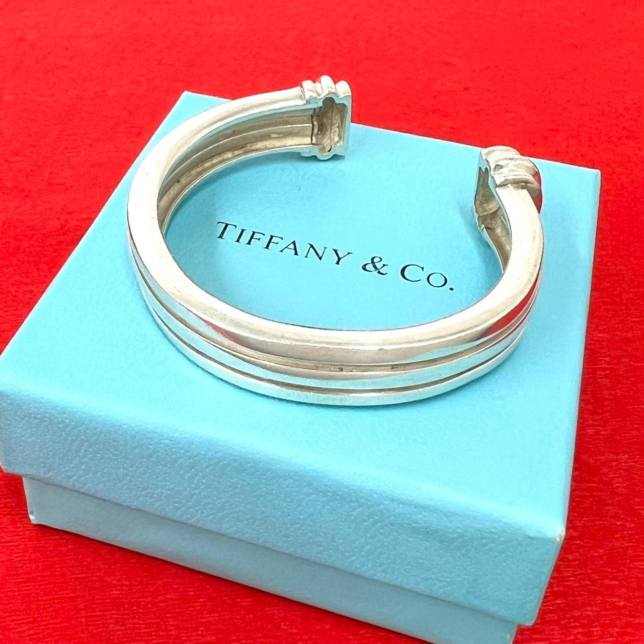 極 美品 TIFFANY&Co. ティファニー ヴィンテージ グルーブド