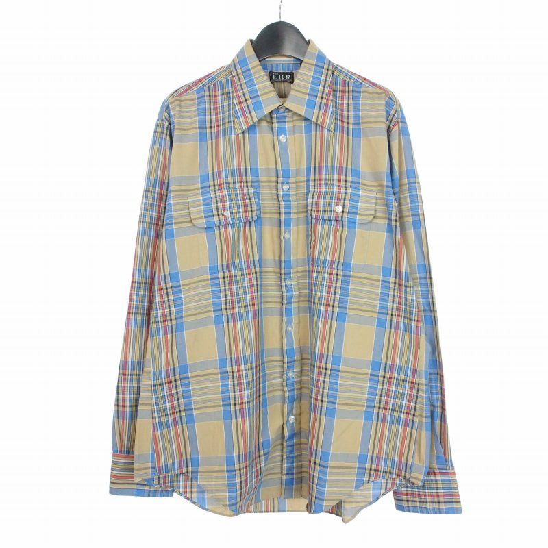 ヴィンテージ VINTAGE フォン・エール VON EHR シャツ 長袖 マドラスチェック 43/ST マルチカラー