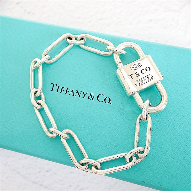 ティファニー TIFFANY&Co. ラージ ダブル ロック XXL 73247268 ブレスレット 保存箱付属 シルバー925 レディース メンズ【中古】【Aランク】