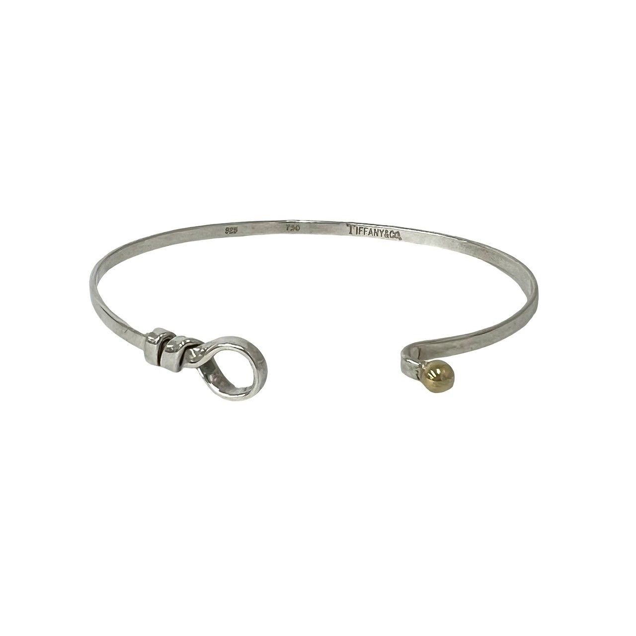 極 美品 TIFFANY&Co. ティファニー フック＆アイ バングル シルバー925