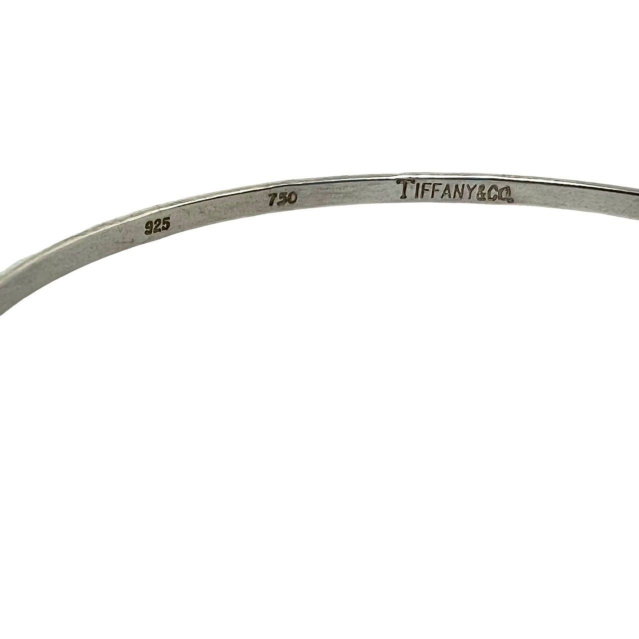 極 美品 TIFFANY&Co. ティファニー フック＆アイ バングル シルバー925