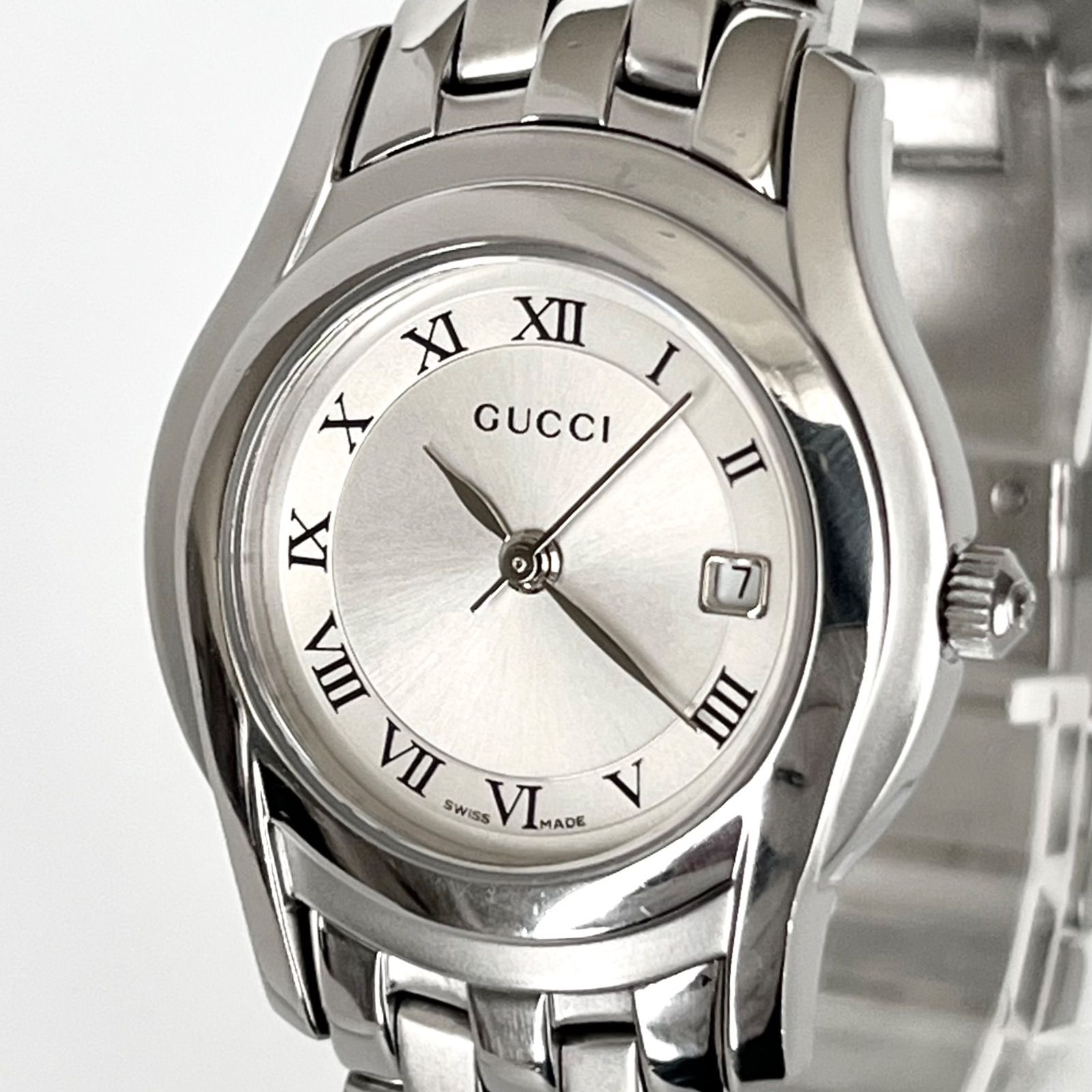 グッチ 5500L レディース 腕時計 磨き済み 美品】GUCCI 電池新品