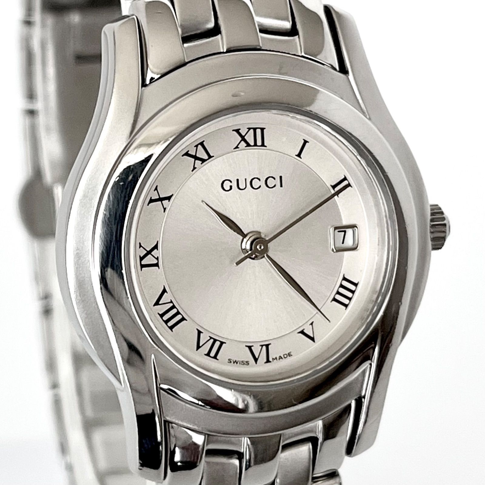 グッチ 5500L レディース 腕時計 磨き済み 美品】GUCCI 電池新品