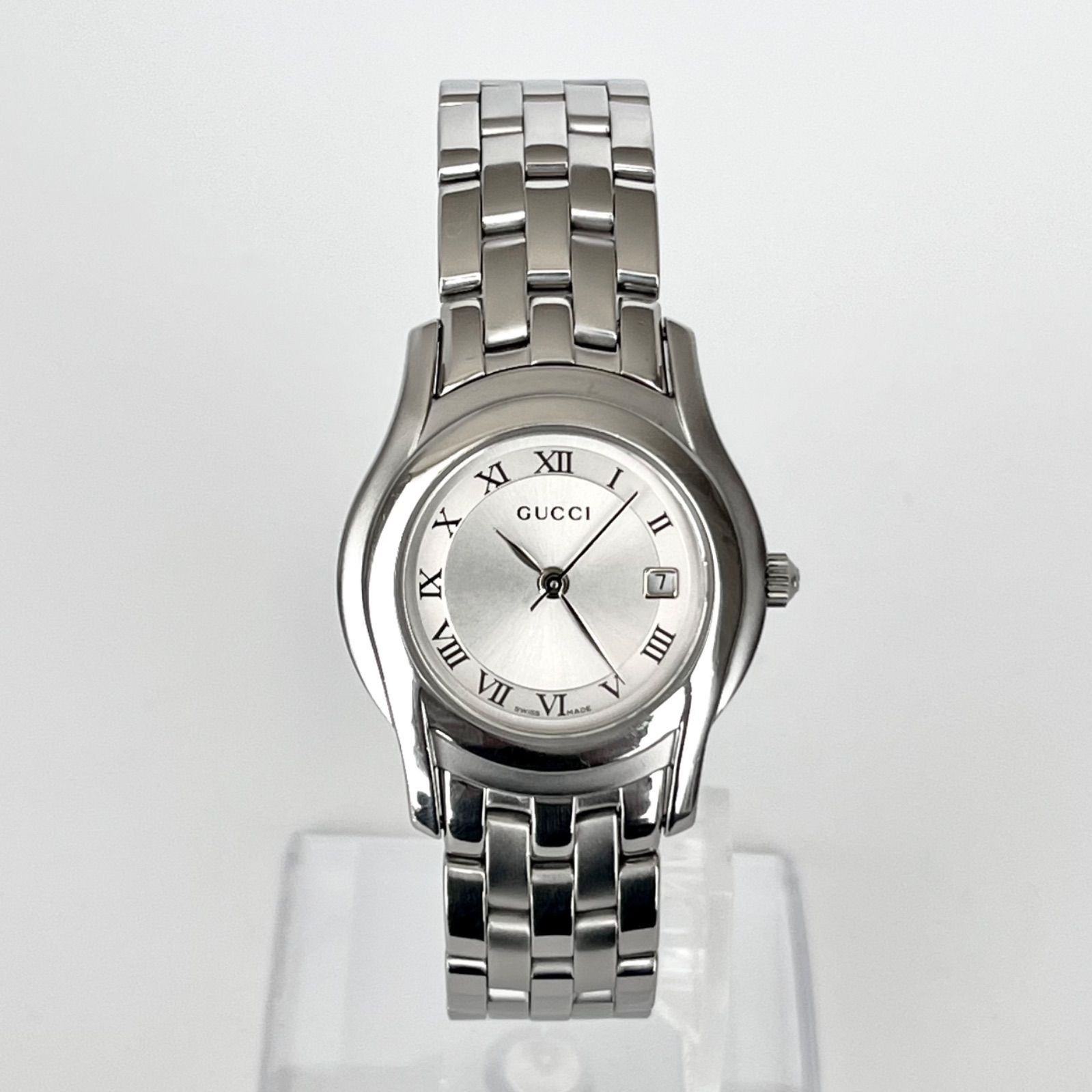 グッチ 5500L レディース 腕時計 磨き済み 美品】GUCCI 電池新品