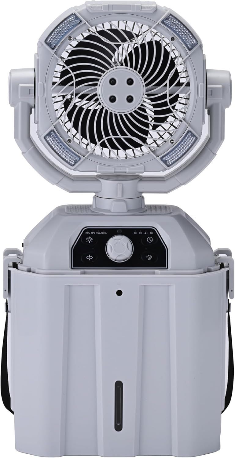 熱中症対策　充電式電動ポータブルミストファン６Ｌ　リモコン付き